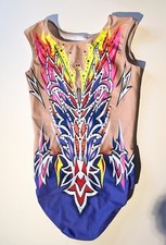 RG acro dance gymnastics tank leotard girls 14 made in Spain