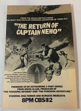 1978 CBS tv ad ~ THE RETURN OF CAPTAIN NEMO mini-series premiere