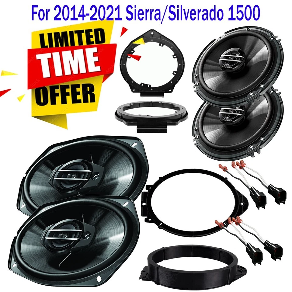 Pioneer Front/Rear Door Speakers for 2014-2021 Chevy Silverado & GMC Sierra 1500 - Image 2 of 4
