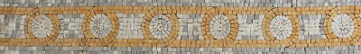 Mosaic Marble Listello Yellow Handmade Wall Skirting Geometric Pattern ...