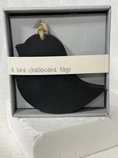 RGI Home Birds Chalkboard Tags Baskets Bins Labels Set Of 4 - 5”
