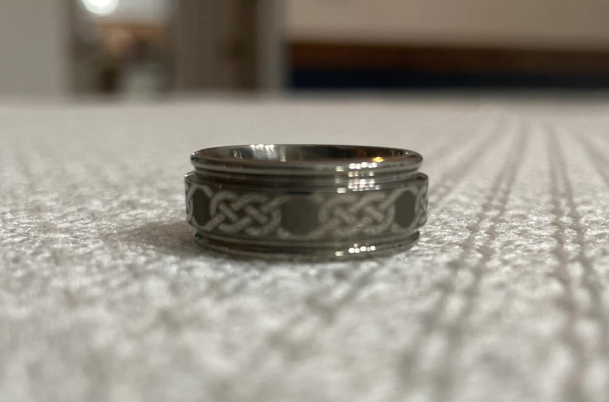 Ladies Titanium Ring with Infinity Celtic Design … - image 4