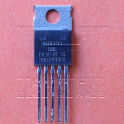 10 STK. BUK104-50L PHILIPS TO-220-5 MOSFET 50V  7.5A 10pcs.