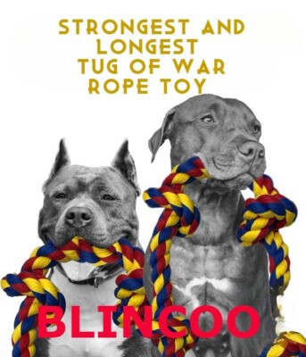 Unbreakable Dog Rope Toy for Large Breeds - BLINCOO Elite 48