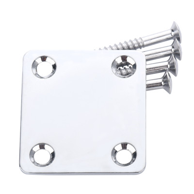 Mini Style Small Neck plate Neck Joint plate for Guitar Bass Replacement Chrome