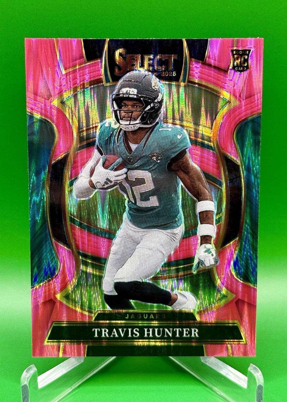 2025 Panini Select Concourse Pink Shock Prizm Travis Hunter #28 Rookie RC Jags