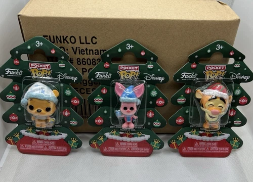 Funko Pocket Pop Vinyl Disney Winnie the Pooh Piglet Tigger Christmas Tree Toy