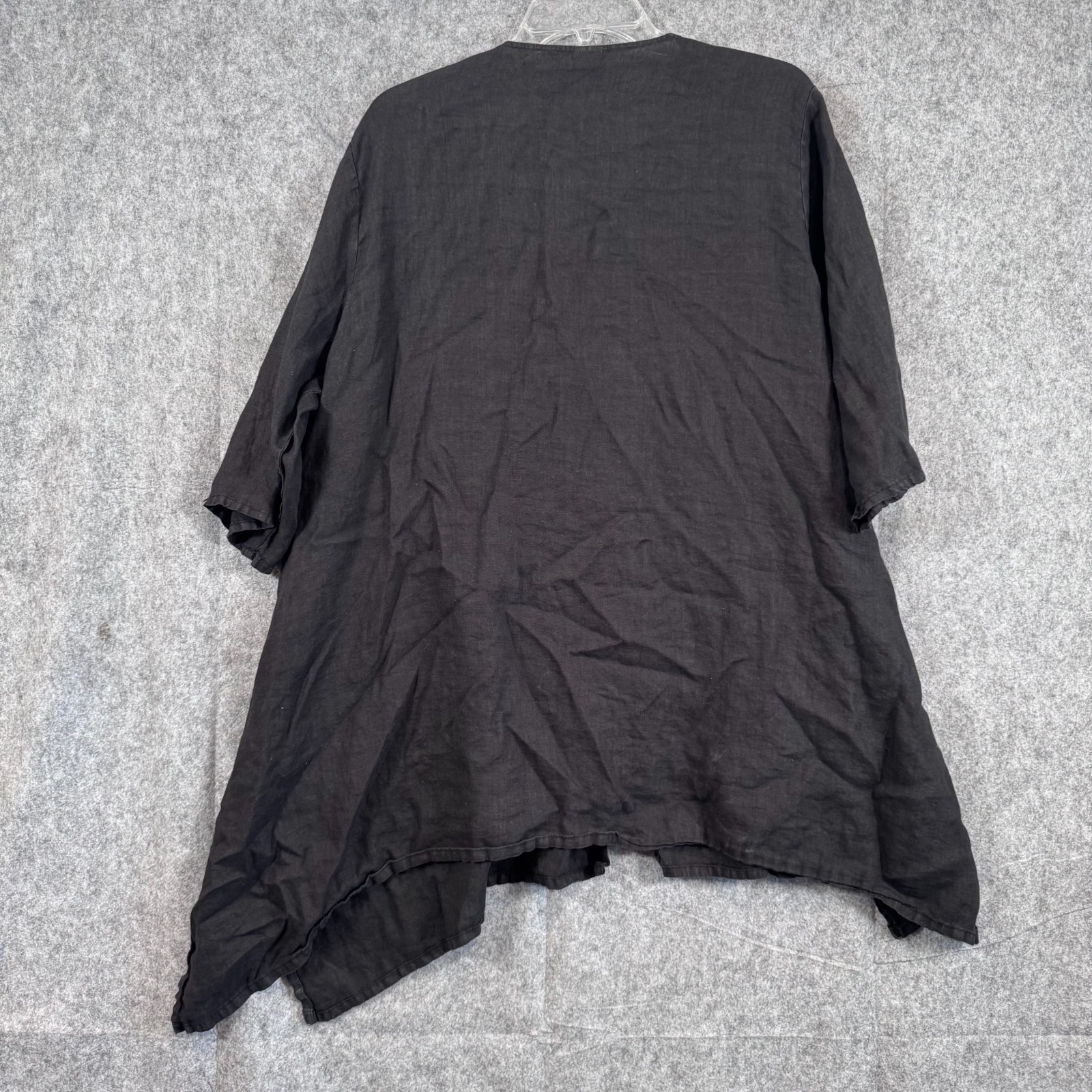 Match Point Linen Top Button Front Asymmetric Lag… - image 2