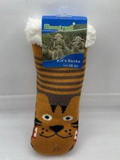 Cat Gripper Socks, U.S. Kids Size 11 Fleece Socks Cute Cat Theme AJ