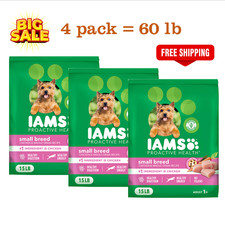 4 Pack, IAMS™ Proactive Health Small Breed Adult Dry Dog Food- Chicken, 15lb/bag 1.40 per pound