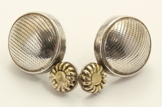 Hadar Israel Sterling Silver 9k Gold Modernist Geometric Small Post Earrings