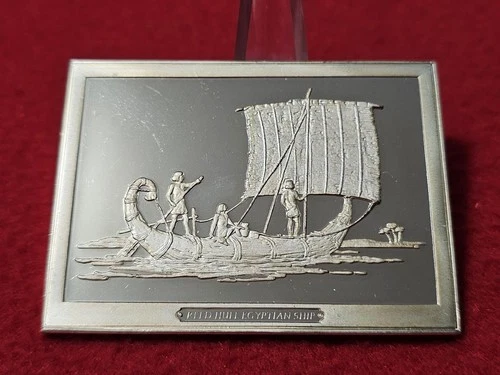 SHIPS' AHOY Reed Hull Egyptian Ship 3.125 Troy Oz Sterling Silver Proof   #T0836