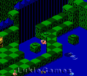 Snake Rattle N Roll - Rare NES Nintendo Game