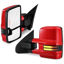 Tow Mirrors for 2014-2018 Chevy Silverado GMC Sierra 1500, 2015-2019 2500HD Red