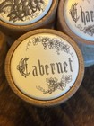 Wooden Cork Wine Stoppers Ceramic Labeled Inserts Custom Stands Golfer — photo 6
