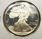 1986 BU Silver Eagle Dollar coin - US 1oz silver coin Uncirculated