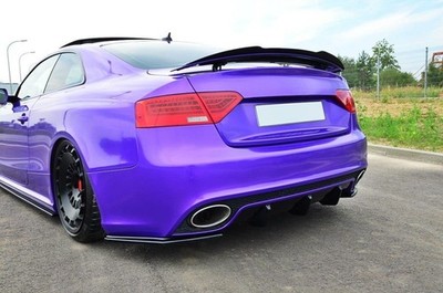 Maxton Design Heckspoiler Lippe passend für Audi RS5 Mk1 8T FL schwarz Hochglanz