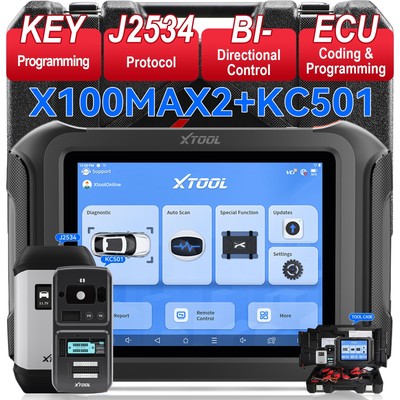 XTOOL X100MAX2 J2534 ECU-Programmierung IMMO-Schlüsselprogrammierer mit KC501