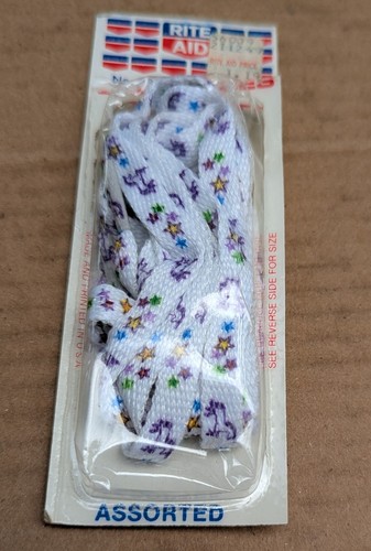  Vintage 1979 Rite Aid Unicorn Shoelaces MIP
