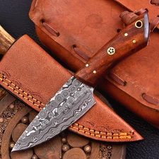 Custom HandMade Damascus Hunting Skinning Knife /Hand Forged Damascus Steel 2940