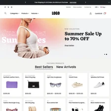 Fashion Outlet Website Design for Sale with Free VPS Web Hosting