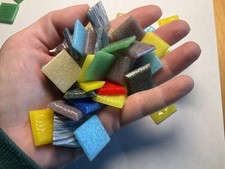 Rare 9 pounds of 3/4" 1990s Vintage Venetian Mosaic Glass Tiles HUGE LOT