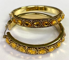 QVC Wendy Williams Intricate Enamel & Facet Hoop Earrings — photo 2