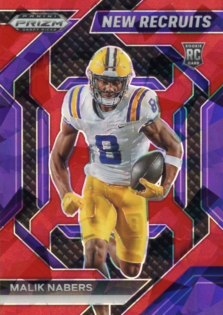2024 Panini Prizm Draft Picks New Recruits Red Ice #18 Malik Nabers RC