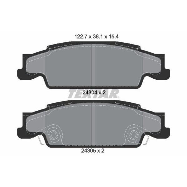 Textar Q+ BremsbelÄGe Satz Hinterachse Passend FüR Cadillac CTS STS | 2430401-image