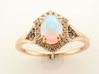 Le Vian 14K Rose Gold Cocktail Ring for Women 1.04 cts Opal White Diamond Size 6 — photo 1