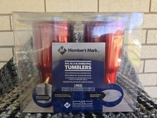 2-Pack Member's Mark 30oz Double-Wall SS Insulated Tumbler w/ Lid - Red