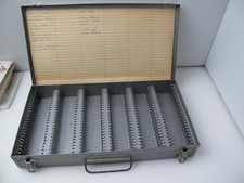 Metal Slide Storage Box Carrying Case for Vintage 35mm 1950s 1960's Slides 150