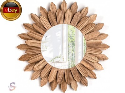 Wandspiegel 30cm Klein Rustikal Holz Sunburst Boho Spiegel Boho Wanddeko Boho