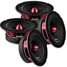4x DS18 6.5″ Midrange Car Speakers - 250W Rms 8 Ohm PRO-X6BM Bullet Loudspeakers