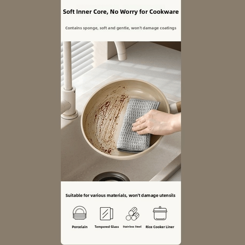 Double-Sided Kitchen Cleaning Cloth Kitchen Accessories - Picture 7 of 12