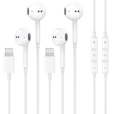 Apple MFi Certified Wired Headphones for iPhone Earbuds with Builtin Micropho...