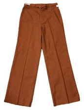 Vintage NWT Levis Womens Rust-Brown Wide-Leg Casual Dress Slacks Pants 32x45