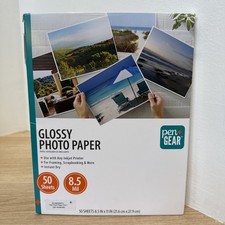 Pen Gear White Glossy Inkjet Photo Paper, 8.5" x 11", 8.5 Mil, 50 Sheets, New