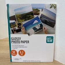 Pen+Gear White Glossy Inkjet Photo Paper, 8.5" x 11", 8.5 Mil, 50 Sheets, New