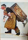 MERMAID Norman Rockwell  Humor  - Fair Catch - P/C - Saturday Evening Post Cover — photo 1