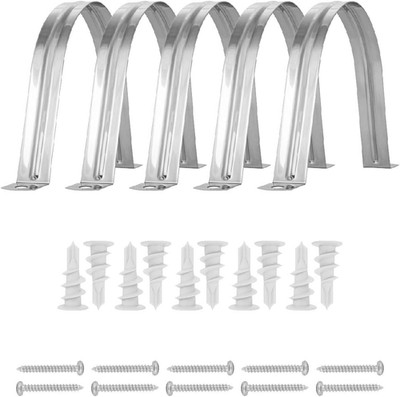 70264 Stainless Steel Hose Hangers with Self Tapping Drywall Anchors and Screws,