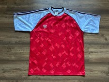 VINTAGE ADIDAS FOOTBALL SOCCER SHIRT JERSEY MADE IN UNITED KINGDOM