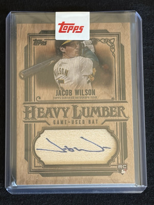 Topps Update 2025 Jacob Wilson Heavy Lumber Auto Relic RC HLAR2-JW Athletics