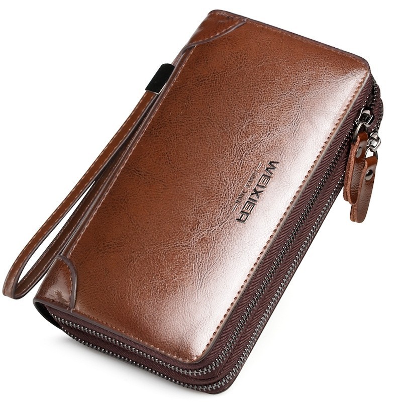 Brand new packaged brown leather wallet