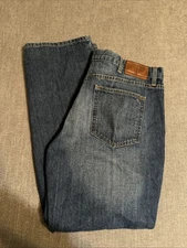 Tommy Hilfiger Jeans Men’s 38x32 Straight Relaxed Preppy Blue Mid Rise 5 Pocket