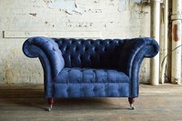 Sessel 1 Sitzer Sofa Polster Sofas Design Luxus Stoffsofas Chesterfield Textil