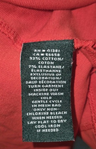 LAUREN RALPH LAUREN Orange Red Womens XL Tie Short Sleeve Top - Picture 3 of 6