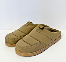 Madewell The Quilted Jacqueline Slipper in Recycled Nylon Tan Size 11