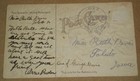 1908 PC, 4TH OF JULY GREETINGS, WOMAN WITH FLAG, MAE WASHINGTON, DPO POSTMARK — photo 2
