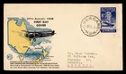 DR WHO 1958 AUSTRALIA FDC FIRST FLIGHT TASMAN ANIV WSC CACHET M81909